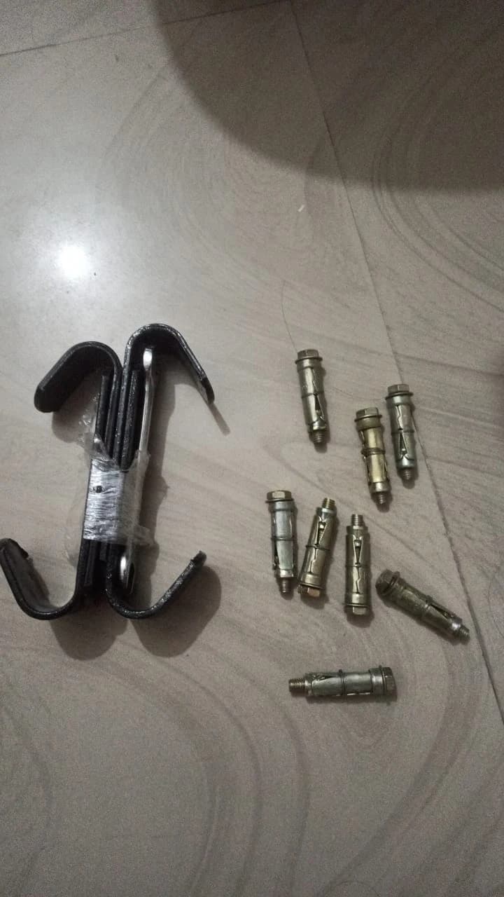 Quality fan ceiling hooks and anchor bolt fasteners used for secure fan installation in Lucknow by Prajapati Electrical