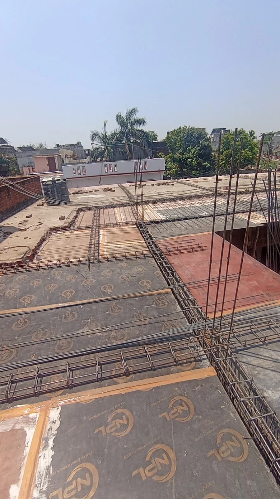 Electrical conduit and wiring layout during new building construction in Lucknow by Prajapati Electrical